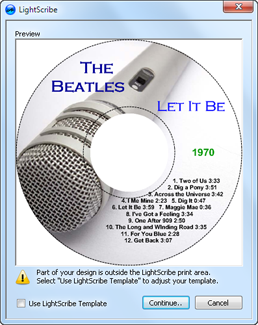 LightScribe Designer