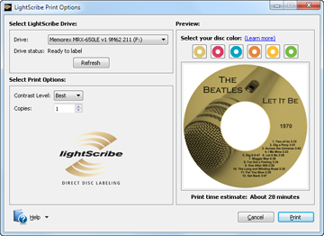 LightScribe Disc Labeling