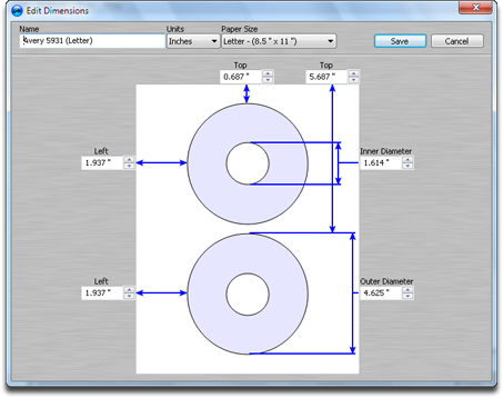 avery 5931 disc label template