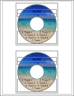 Print Area of CD Labels